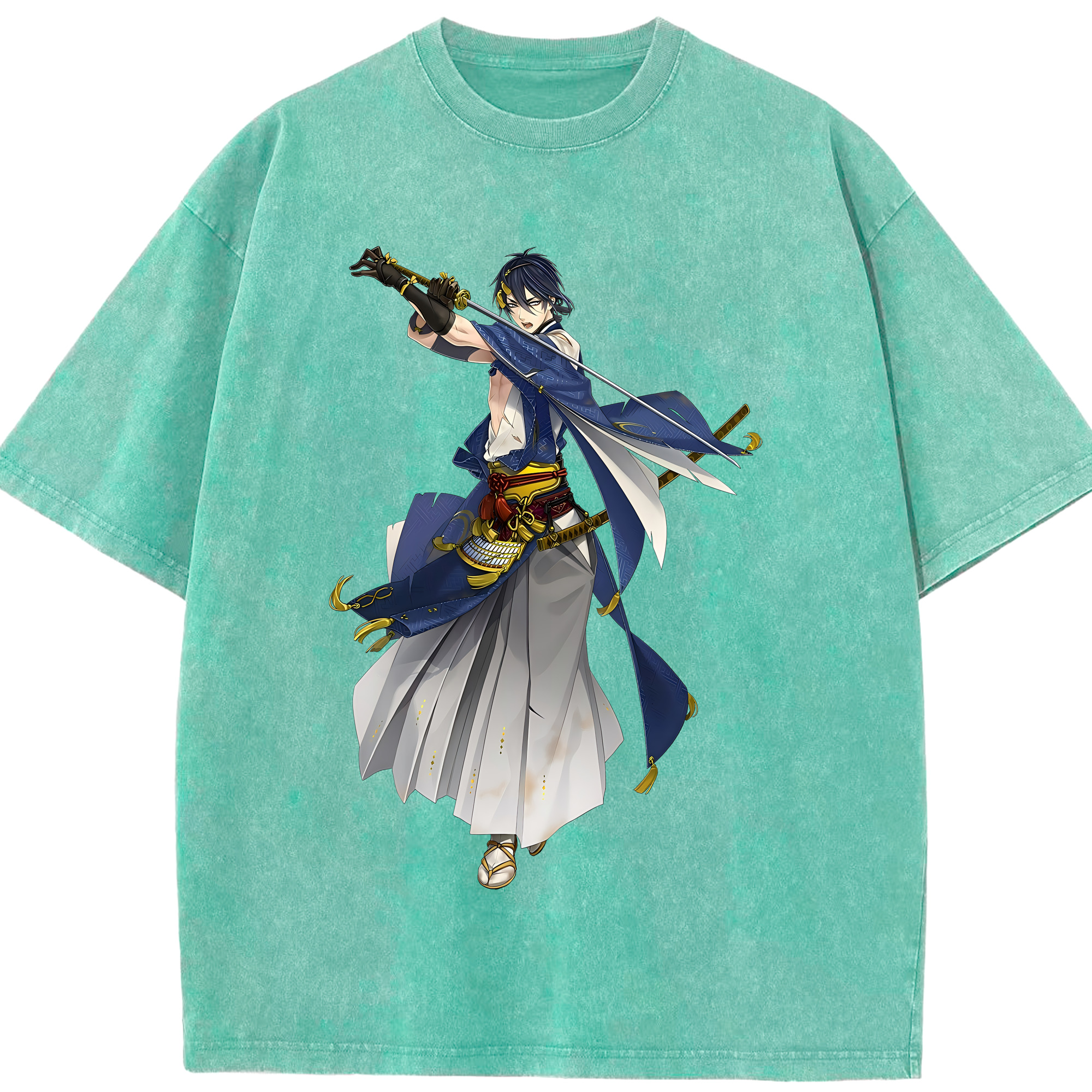 （画像用） 刀剣乱舞 Touken Ranbu 綿100% ヴィンテージ風 半袖Tシャツ（フロントプリント）
